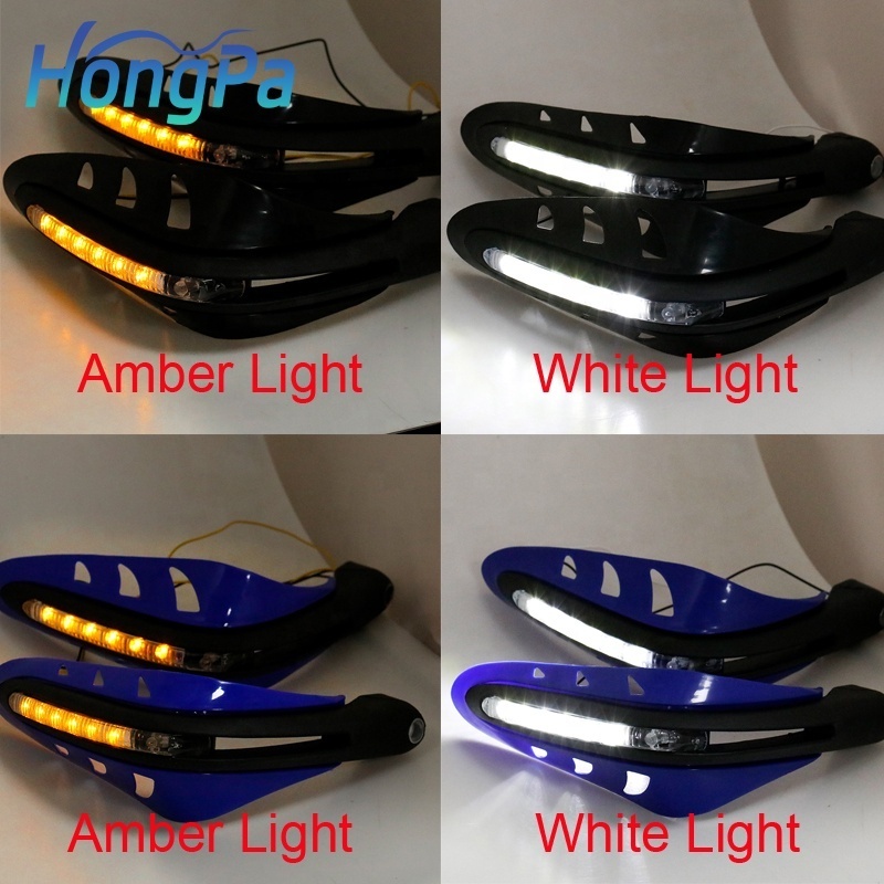 Universal Motorcycle Handlebar Hand Protector LED Light ABS Handguards Motorcycle Hand Guard