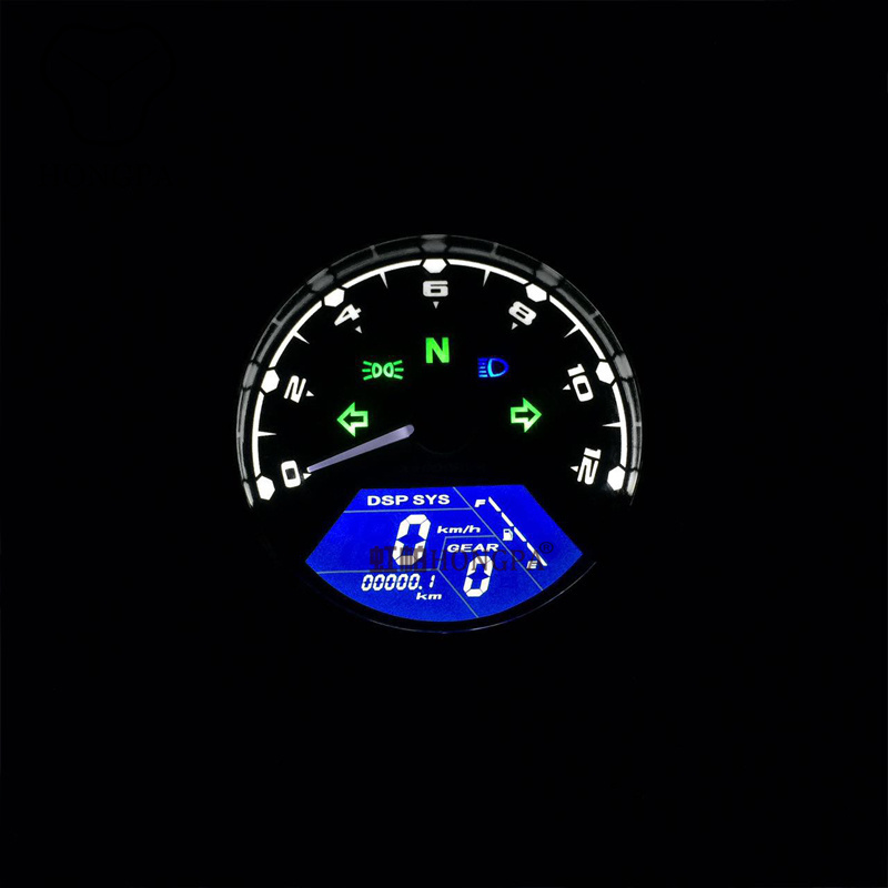 Motorcycle meter LED digital light indicator tachometer odometer speedometer oil meter multifunction with night vision dial