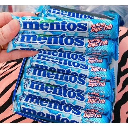 Fresh cool Mentoss chewing candy mint flavour 16 bars x 29.7g support items mix container distributor Marshmallows chewy candy