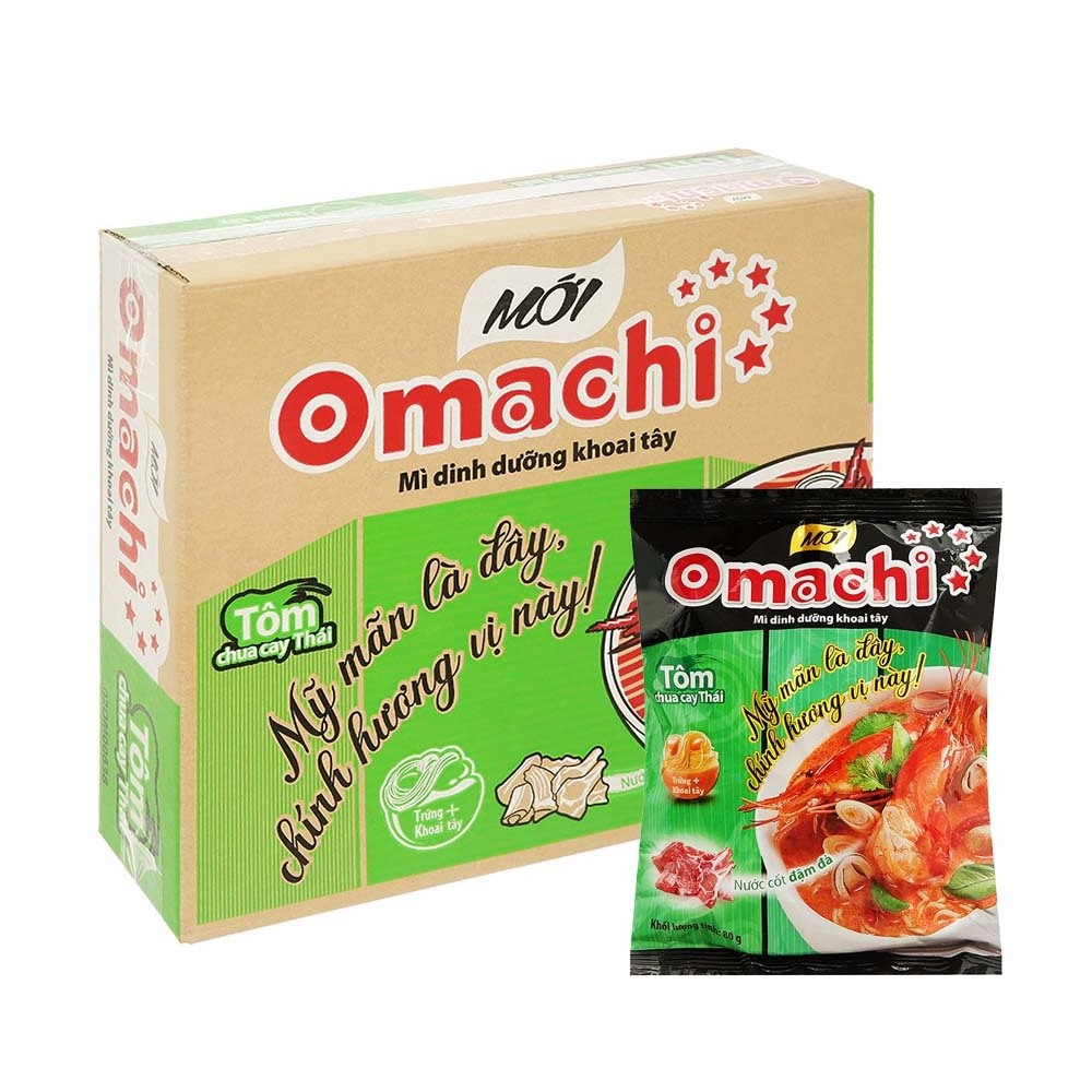 OMA-CHI Potato instant Noodle Hot Pot Sour & Shrimp bag 80g - Tasty instant noodle made in Vietnam accept OEM private brand bulk