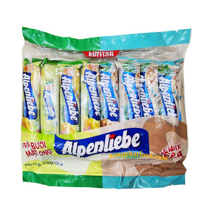 Cheap price export confectionery Alpenlieb milk tea and pomelo honey tea flavor hard Candy 512gx24bags Jawbreaker candy