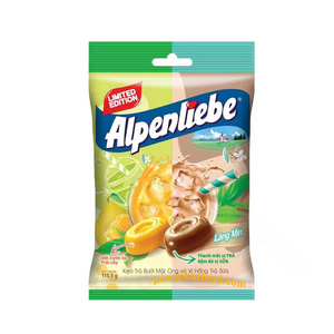 Export confectionery products from Vietnam Alpenlieb milk tea and pomelo honey tea flavor hard Candy 115.5g Jawbreaker candy