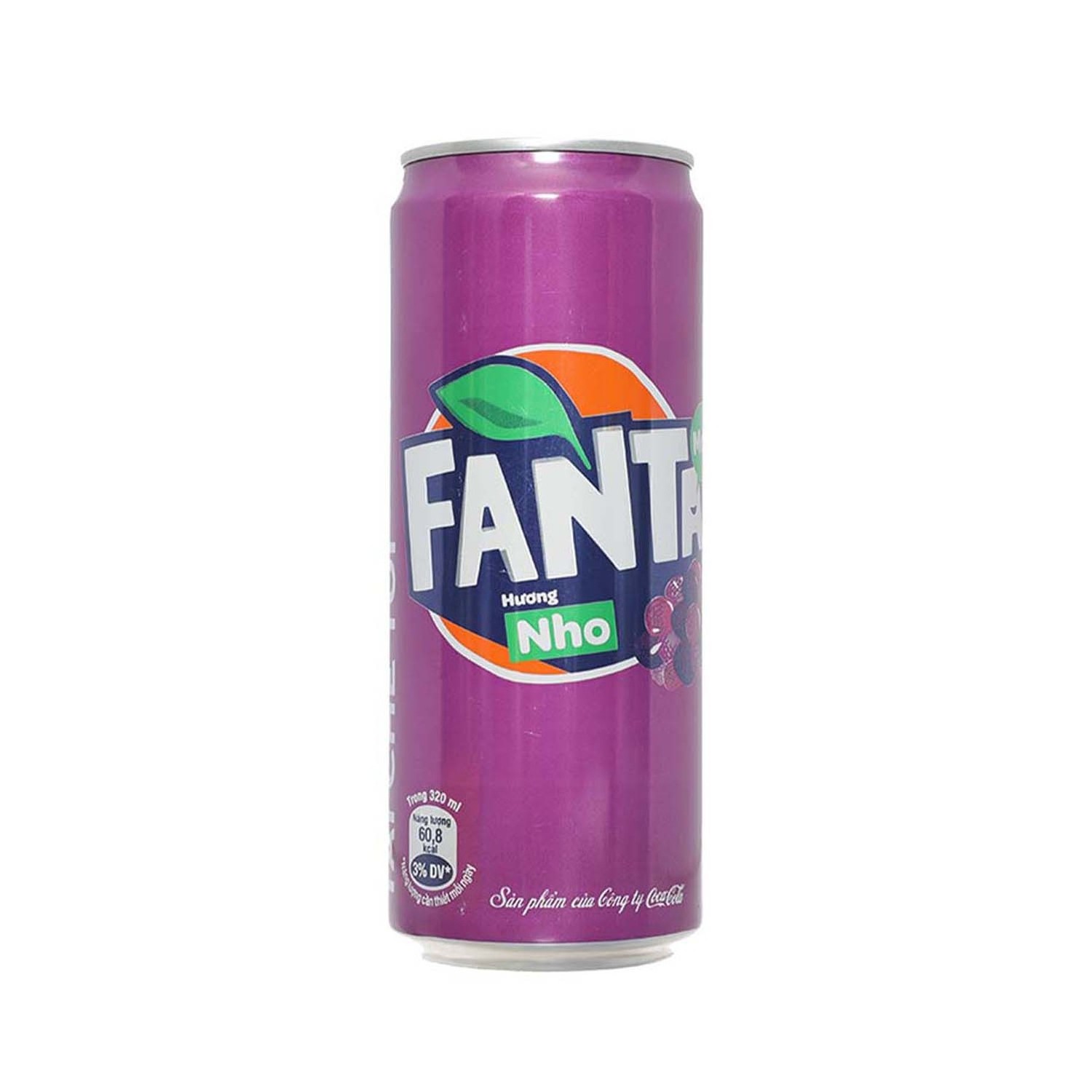 Wholesale Fantaa Grape Fruity Carbonated Drinks Can 320ml - Beverages Soft Drinks Packaging Bottle can fruit juice from Vietnam