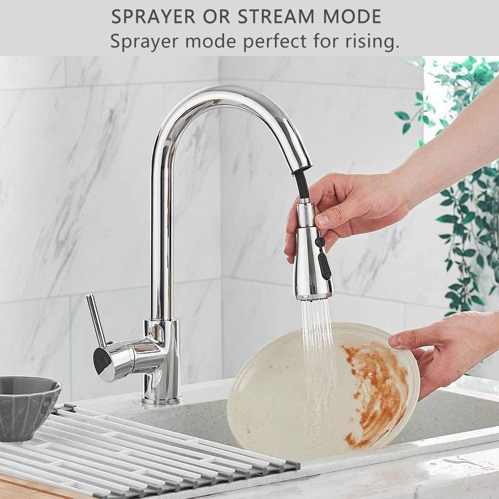 HP New modern Style 304 Stainless Steel kitchen taps Pull Out pull down kitchen mixer sink faucet Sink Kitchen Faucets With Spra