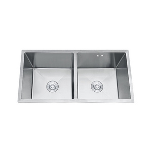 New Product Double Kitchen Sink Hand Wash Basin in Kitchen Farmhouse Kitchen Sinks 304 Stainless Steel HP Modern Polished CN;GUA