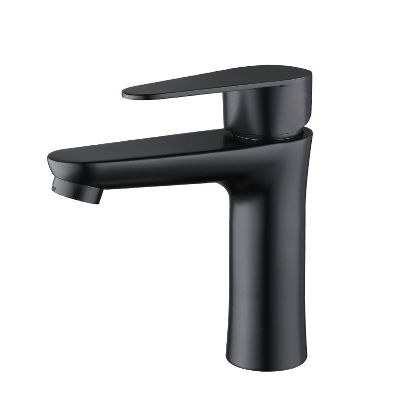 HP Lavatory Vessel Bathroom Faucet Matte Black Waterfall Faucet Sink Single Handle Bathroom 304 Faucet