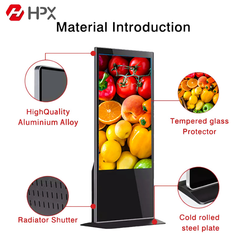 Full HD Touch Screen Free Standing Kiosk 43 Inch Indoor LCD Advertising Player