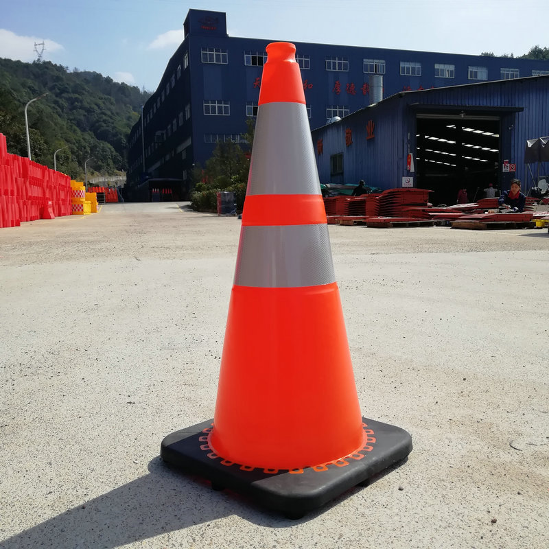 HQ Factory Customized Logo PVC Material High Reflective Orange Road Safety Cones Traffic Cone