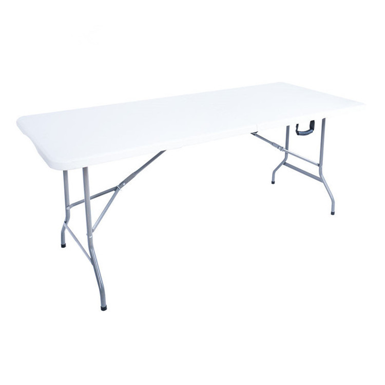 HONGQIAO 6FT Wholesale Outdoor White Folding Plastic Party Table Plastic Folding Table For Camping Patio Balcony Table