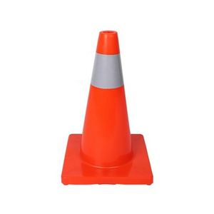 18" Soft PVC Road cones Orange Traffic Cones - Multipurpose PVC Plastic Safety Cone for Parking, Soccer, Caution, Kids