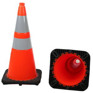 HQ Factory Customized Logo PVC Material High Reflective Orange Road Safety Cones Traffic Cone