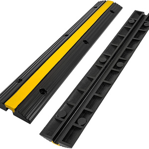 1-Channel Rubber Cable Protector Ramps  Cable Wire Cord Cover Ramp Speed Bump Driveway Hose Cable Ramp Protective Cover