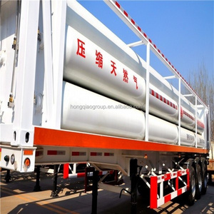 H2/O2/He Gas 9-Tube Skid Jumbo Tube Container Semi Trailer