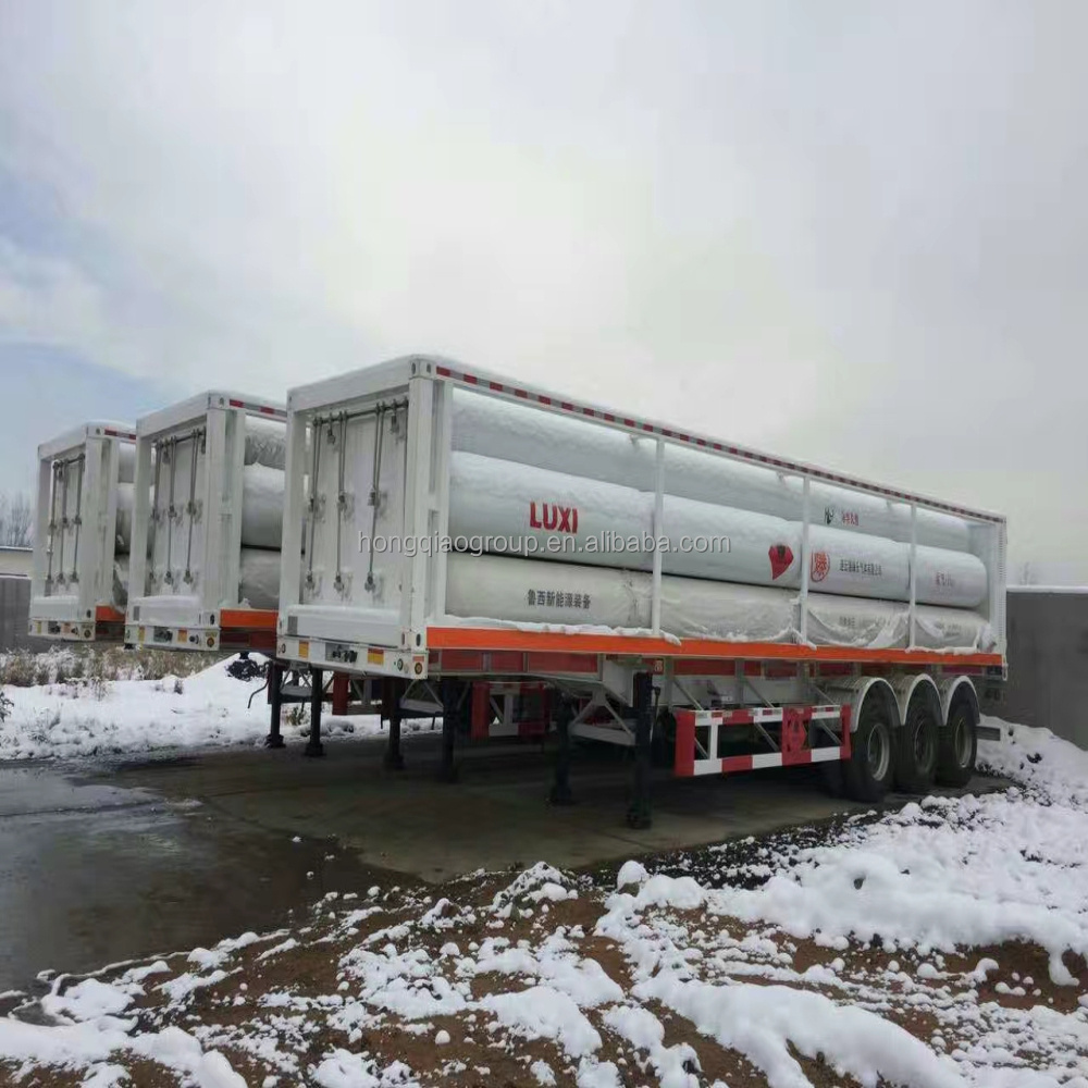 CNG, hydrogen, helium jumbo tube skid container for industrial gas storing, CNG station, transportation, power generating plant