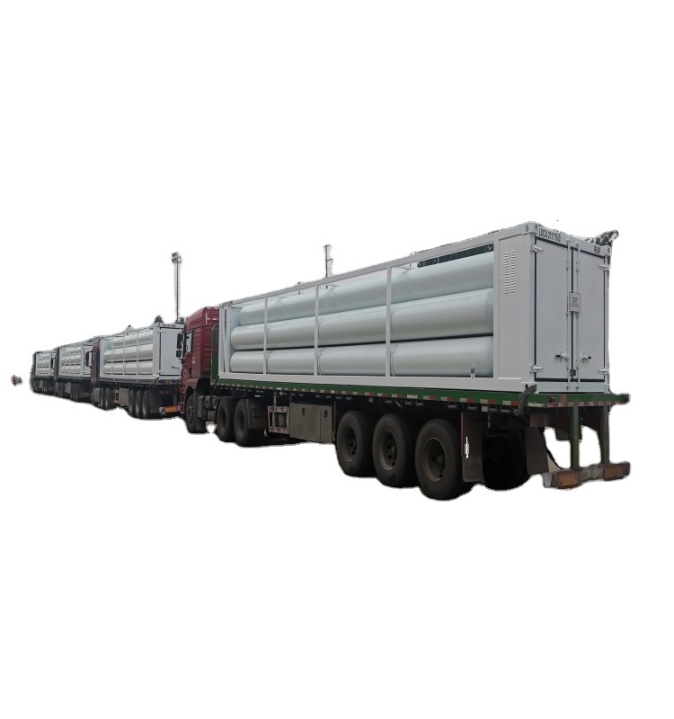 He Gas 12-Tube Skid Jumbo Tube Container Semi Trailer