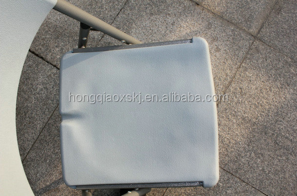 connecting fitting chair folding style/outdoor solid structure composition/trestle black chair in HDPE panel+steel legs/festival