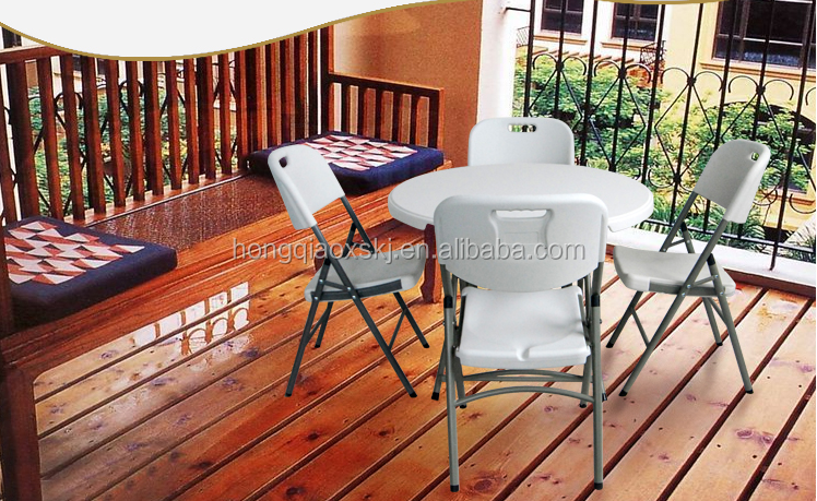 mini plastic folding round table, portable computer desk folding table, balcony folding table