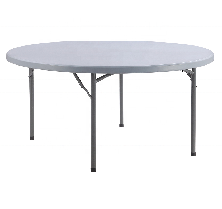 5ft Plastic Folding table round used for banquet outdoor wedding folding table