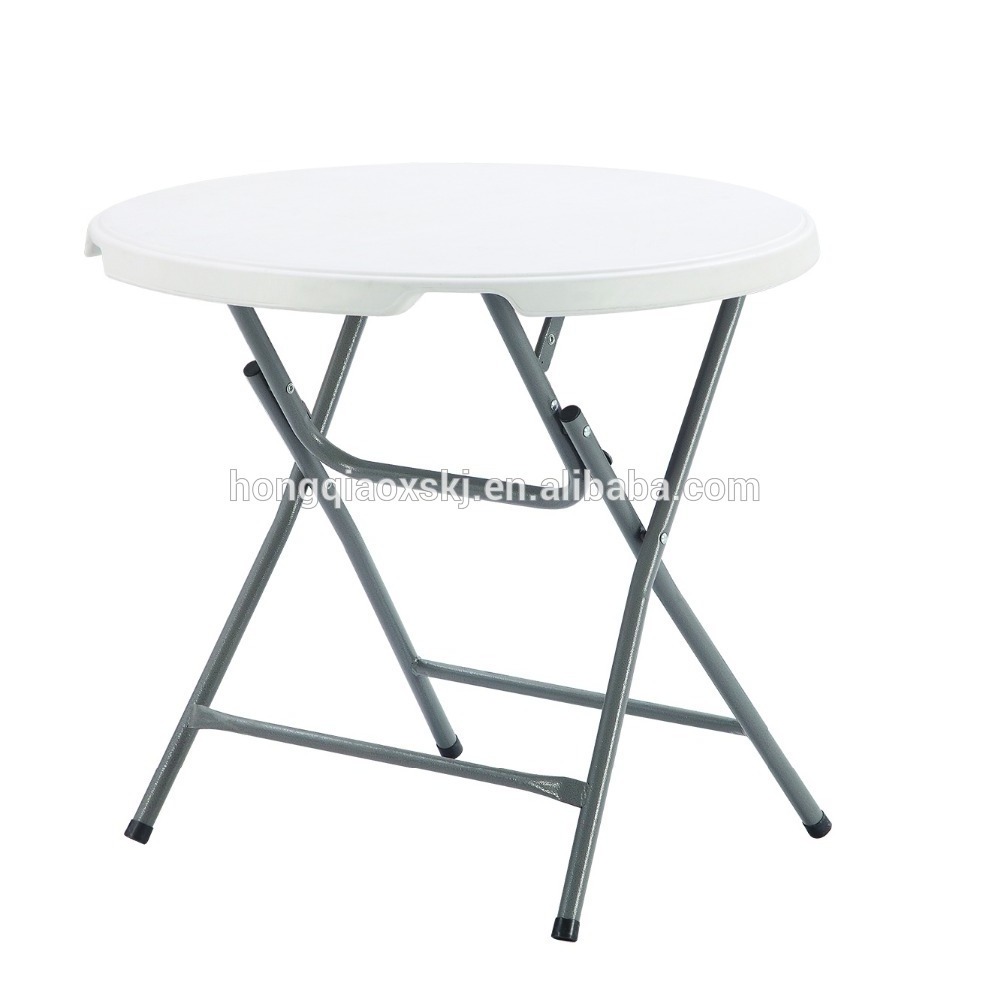 80cm Best Choice Products cheap Small Blow Molded Portable Plastic Folding Round expandable Dining coffee Cocktail Table