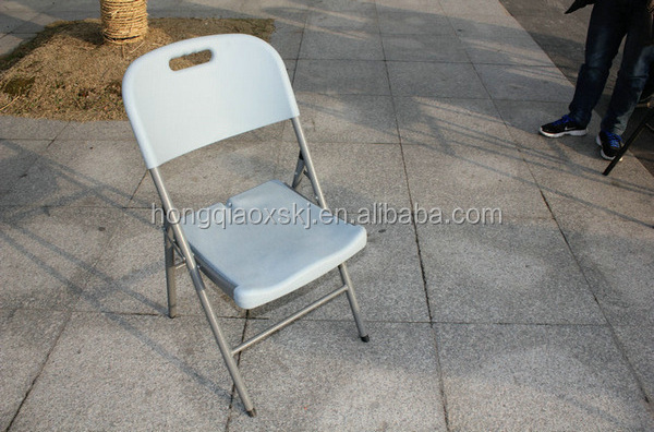 connecting fitting chair folding style/outdoor solid structure composition/trestle black chair in HDPE panel+steel legs/festival