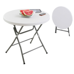 mini plastic folding round table, portable computer desk folding table, balcony folding table