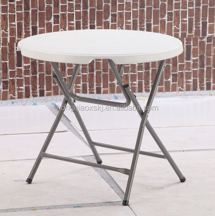 mini plastic folding round table, portable computer desk folding table, balcony folding table