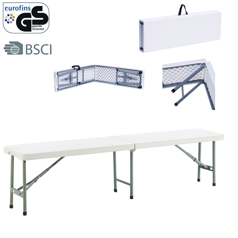 6FT modern plastic folding bench park balcony patio garden Bi-fold bench