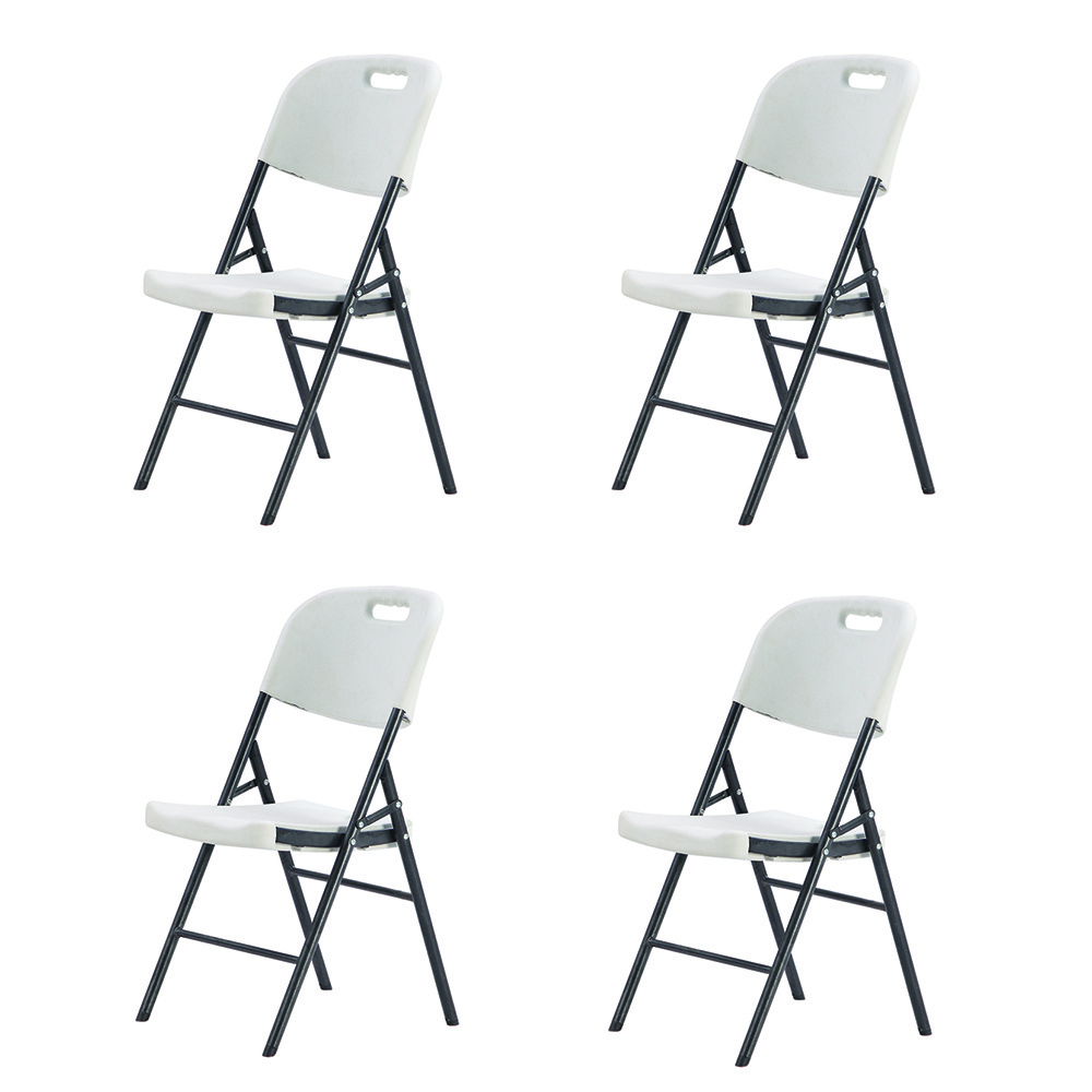 White Outdoor Chair Wedding Folding Chairs 4-pack Commercial Quality