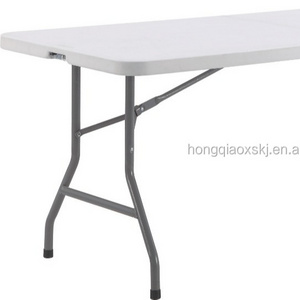 180*76*74cm double side plastic table, portable camping kitchen, cheap dining table and 6 chairs