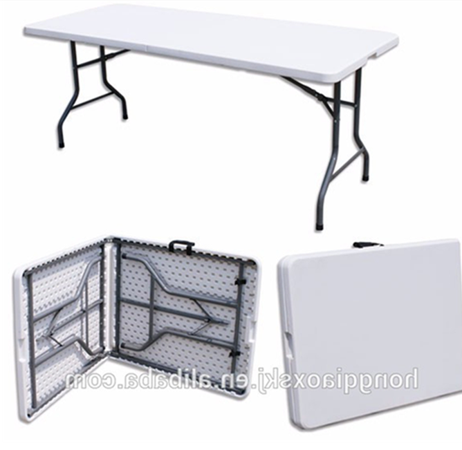 180*76*74cm double side plastic table, portable camping kitchen, cheap dining table and 6 chairs