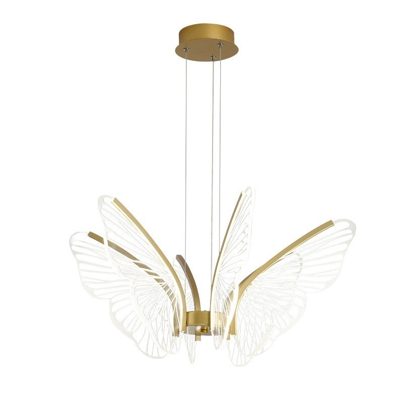 Modern Home Pendant Light Nordic Simple Modern Led Living Room Butterfly Chandelier Acrylic Bedroom Creative Lighting