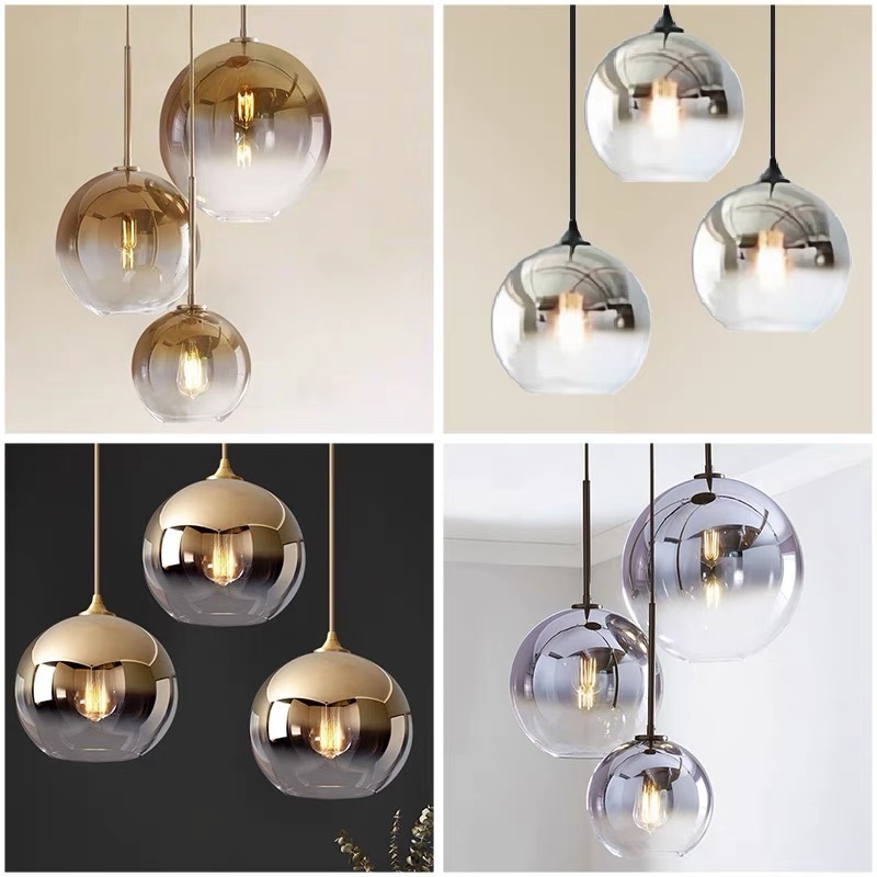 Glass Led Pendant Light Nordic Suspension Dining Room Chandelier For Restaurant Cafe Room Kitchen Bedroom Bedside Hanging Lamp