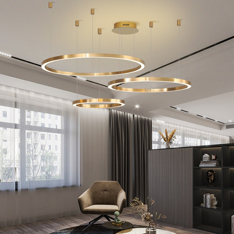 kitchen lighting Hotel Living Room Dining Room Pendant Lamp Hotel Living Room Circle Design Chandelier