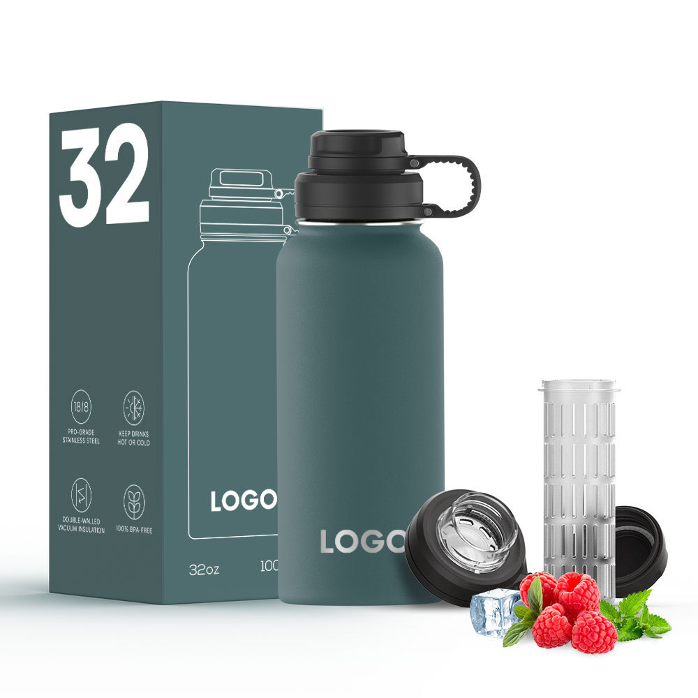 32oz Double Walled Vacuum Insulated Stainless Steel Water Bottle