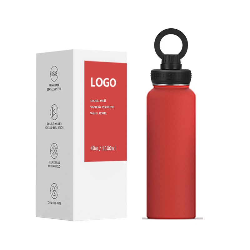 40oz Stainless Steel Insulated Gym Bottles with Magnetic Phone Mount Unique Design Stay Cold