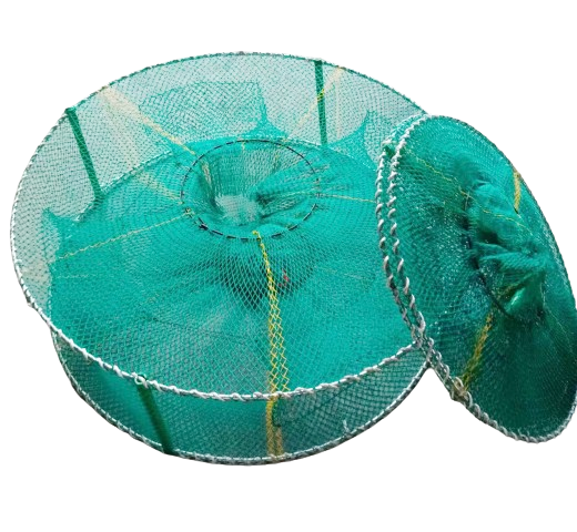 Foldable PE net long aquaculture fish cage lobster crab fishing trap