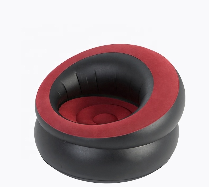 PVC flocking inflatable sofa,outdoor inflatable furniture,inflatable footstool