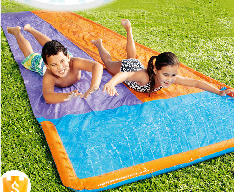 Factory  sales custom Splash Inflatable Water slides plastic slip slides