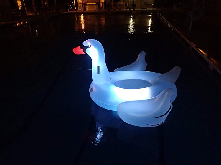 Inflatable LED Lighted Swimming Pool Floating Air Mattress Raft for sale