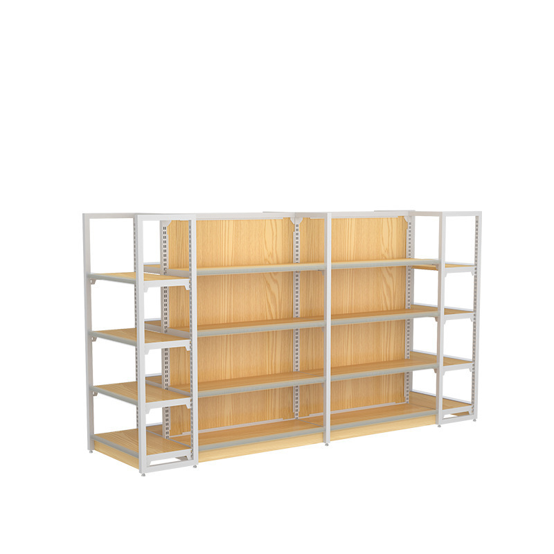 Customized Hot Sale 1 Dollar Gifts Wholesale Gift Store Shelves Wood Retail Display Racks Gondola Shevles Guangzhou HongRan