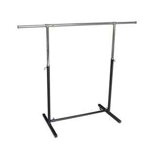 Adjustable Height Fashionable Commercial Industrial Grade Metal Garment Horizontal Bar Cloth Rack For Clothes Shop