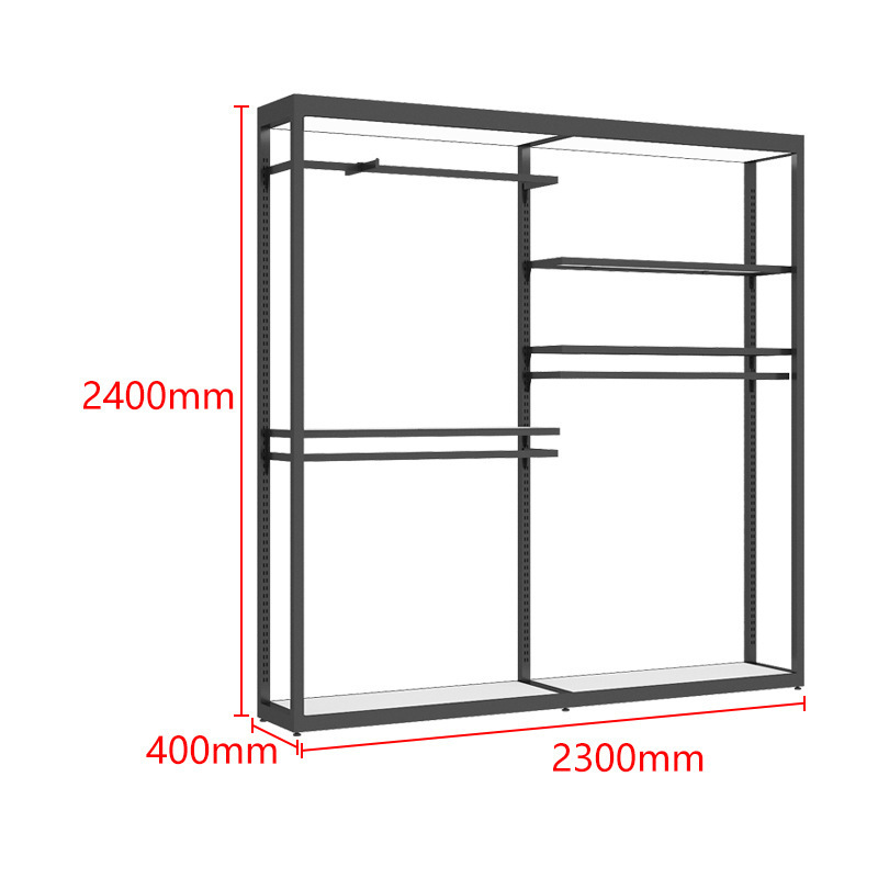 Custom Design Dress Display Clothes Rack Trendy Fashion Clothing Racks For Boutique Garments Metal Hanging Display Rack