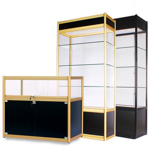 Custom Department Store Metal Show Case Display Glass Optical Shop Glass Cabinet Display Case Modern Design Show Case