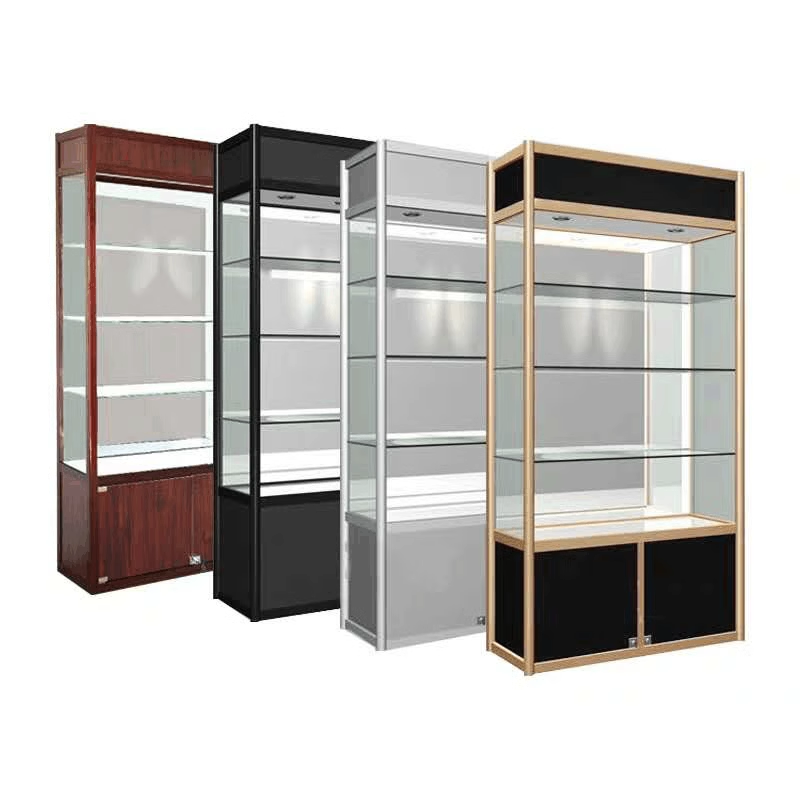 Phone Mobile Shop Showcase Tempering Glass Display Cabinet With Lock Commercial Glass Cabinet For Living Room Showcase