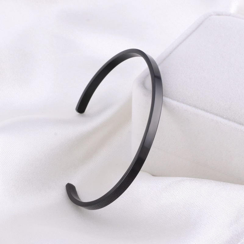 bending flat stainless steel plain cuff bracelet Jewelry engravable metal bangle blanks wholesale for women