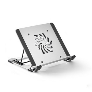 Aluminum Foldable Tablet Stand Laptop Cooler Cooling Pads with USB Connection Laptop Cooling Fan