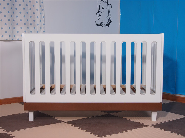 Advanced Luxurious Custom Design Supported Solid Wood Cradle Swing Baby Twin Bed Crib