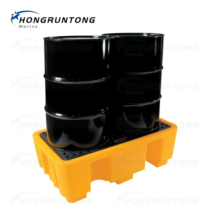 Factory Low Price 4 Drum Oil Spill Containment Plastic Pallet For Drums