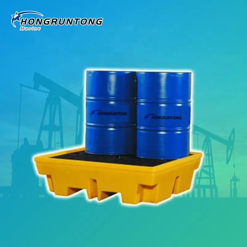 Factory Low Price 4 Drum Oil Spill Containment Plastic Pallet For Drums