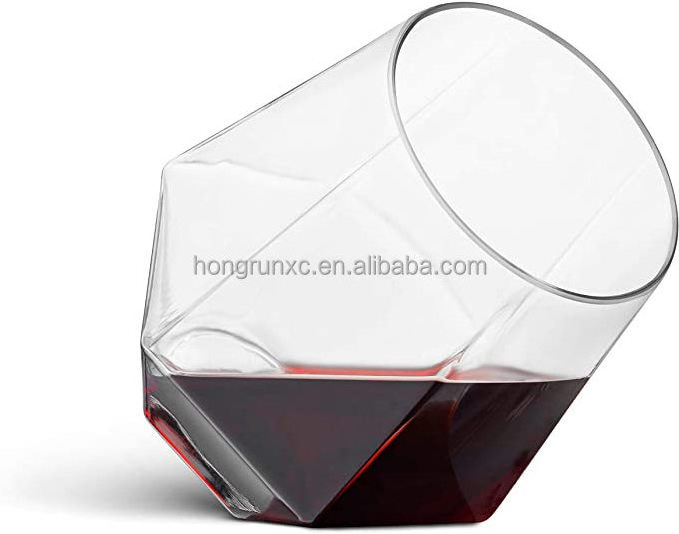 Diamond Shape Reusable Unbreakable Plastic Wine glasses